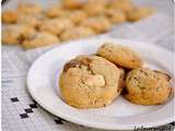 Cookies caramelia, chocolat blanc et amandes