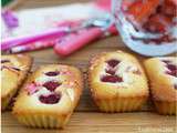 Financiers framboises et pralines roses