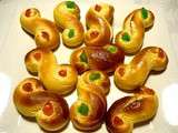 Brioches Lussekatter : La Francesa au taquet pour la Sainte Lucie et trois blogueuses joueuses