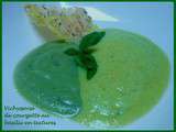 Vichyssoise de courgettes au basilic en textures