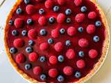 Tarte framboises et myrtilles