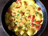 Omelette pommes de terre -tomates