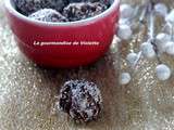 Truffes allégées au chocolat et noix de coco