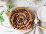 Biscuit noisettine et chocolat marbré