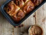 Brioche roulée à la pâte de spéculoos et aux noisettes