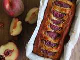 Cake aux pêches,noisettes et gingembre