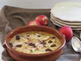 Clafoutis de nectarines aux amandes et un peu de chocolat {au lait d'avoine}