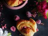 Croissants aux framboises et pralines