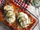 Escalopes de veau aux aubergines et mozza