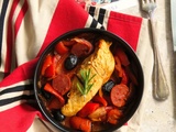 Filets de poulet aux poivrons et chorizo