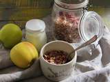 Granola cerise, noisettes...et chocolat