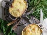 Gratin de côtes de blettes à tomme de Savoie et saucisses de Montbéliard