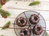 Mini bundt cakes coco-cacao {farine d'épeautre}