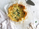 Quiche courgette, menthe, feta