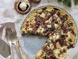 Quiche oignons rouges et champignon au fromage de chèvre