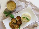 Risotto de millet au basilic et ces courgettes épicées