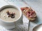 Soupe de champignons au reblochon