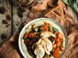 Tajine de poulet au sirop d'érable et épices de noël