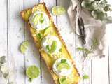 Tarte au citron vert, menthe et coco