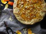 Tarte rustique à l'orange, aux amandes et au thym