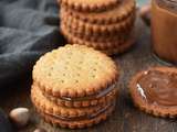 Biscuits à la noisette fourrés au chocolat #vegan