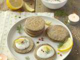 Blinis au  cream cheese  #Noël vegan