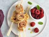 Brochettes de crêpes à la framboise #vegan