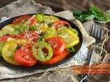 Carpaccio de tomates anciennes {à l'ail}