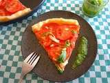 Direction l'Italie : tarte fine de tomates et son pesto de roquette