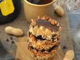 Granola cups au beurre de cacahuète & chocolat #vegan