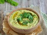 Houmous de pois cassés {coriandre & graines de chanvre} #vegan