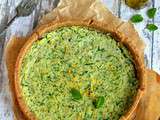 Quiche {courgettes, menthe & citron} #vegan