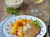 Seitan sauce  normande  aux pommes #vegan