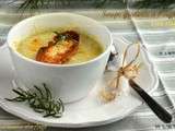 Soupe gratinée à l'oignon et au miel