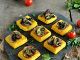 Toasts de polenta aux champignons persillés #vegan