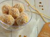 Truffes crues {amande, orange & noix de coco} #Noël vegan