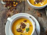 Velouté de butternut & granola à la cacahuète #vegan & sans gluten