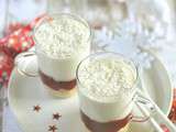 Verrine {mousse au chocolat blanc/coco et sa compotée de cranberries} #Noël