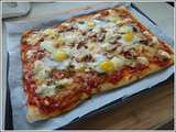 Pizza aux oeufs de caille