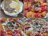 Tarte aux rillettes et tomates de couleurs