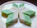 Gelée de coco et d’extrait de pandan (sương sa ou thạch cốt dừa lá dứa)