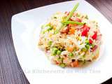 Riz sauté aux lardons et aux légumes