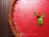 Tarte chocolatée à la crème de framboise