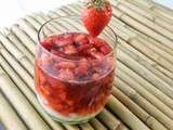 Tartare de fraises à la menthe aux fromages blanc