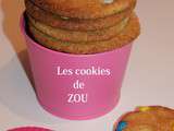 Cookies de zou { chocolat blanc /smarties /mms crispie }