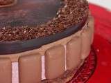 Entremet chocolat griottes