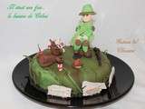 Gateau 3d  le chasseur  { pas }