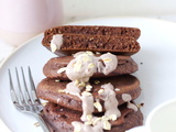 Pancakes aux flocons d’avoine et chocolat (sans sucre)