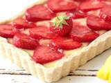 Tarte végétale fraise citron