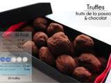 Truffes au chocolat et aux fruits de la passion